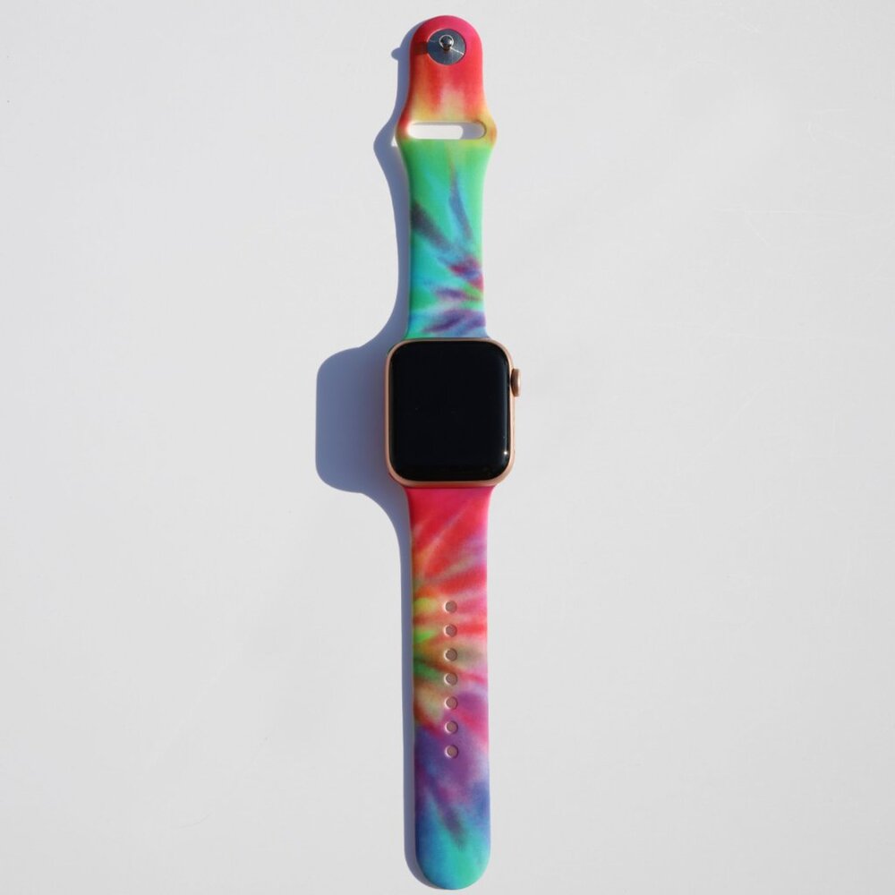Tie Dye Printed Apple Watch Silicone Band Strap Size 38/40/41/42/44/45mm